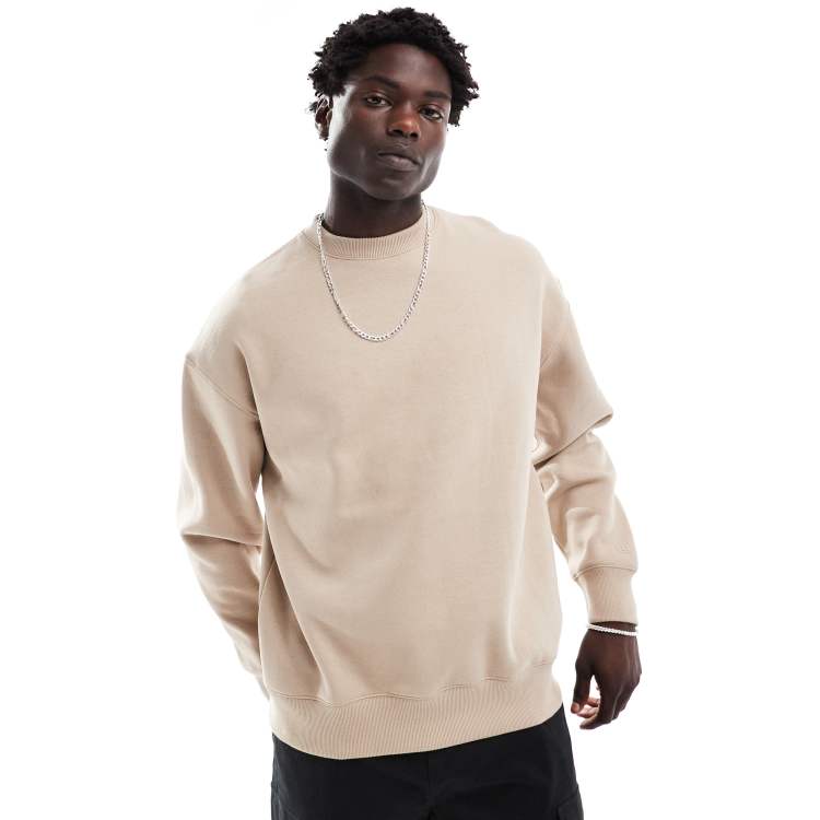 Pull&Bear sweatshirt in beige | ASOS