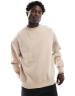 Tシャツ・カットソー +AMBLER+ Love Chu Bear Sweatshirt Beige AMM1215 AMBLER Love Chu Bear Overfit Sweatshirt – SeoulSeoul