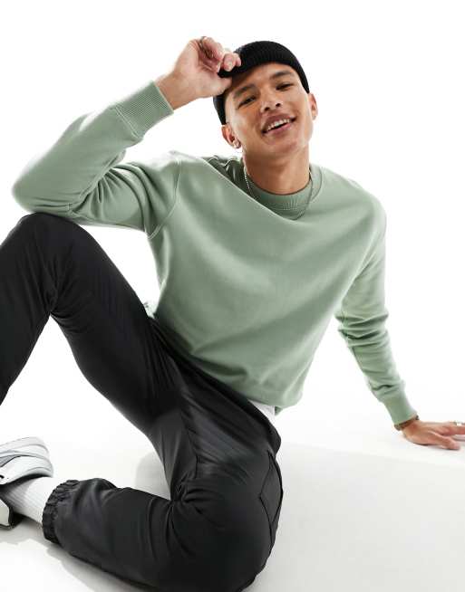 Pull&Bear sweatshirt in green