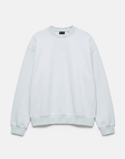 Pull&Bear Sweatshirt in Himmelblau mit Relaxed Fit, 5 von 7