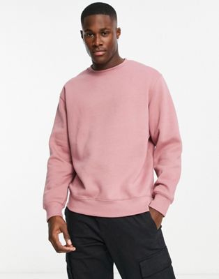 Pull&Bear sweatshirt in salmon pink - ASOS Price Checker