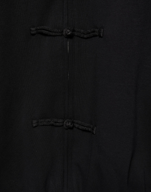 Pull&Bear sweatshirt met ritssluiting en brandweersluiting in zwart, 7 van 7