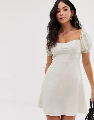 pull and bear white dress