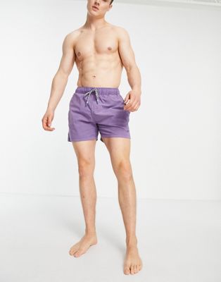 Pull&Bear swim shorts in washed purple