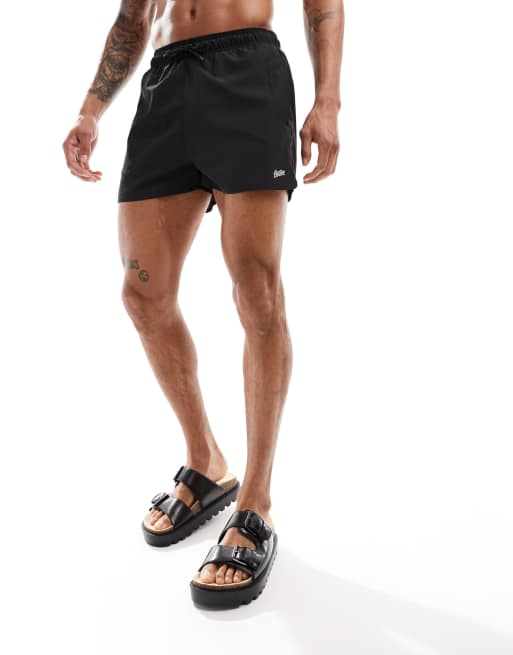 Pull&Bear swimshort in black, 2 of 4