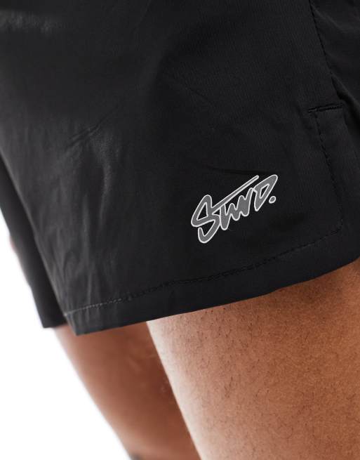 Pull&Bear swimshort in black, 3 of 4