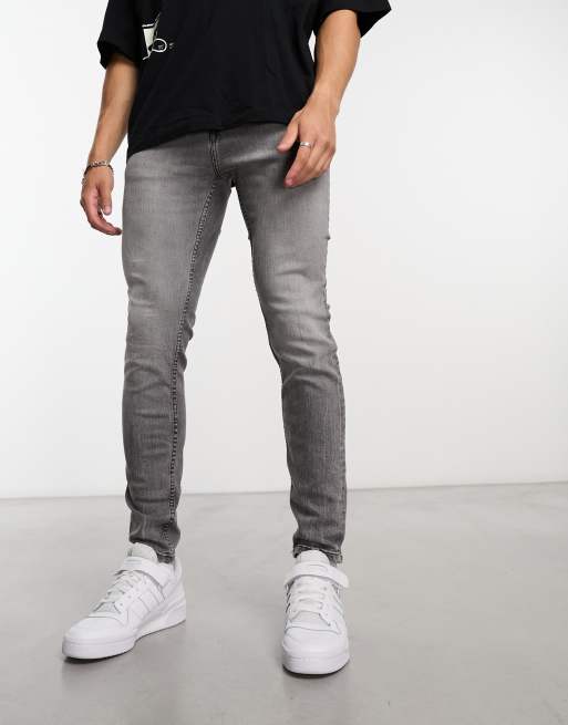 Pull&Bear – Szare obcisłe jeansy