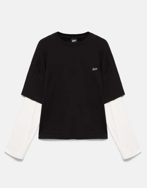 Pull&Bear T-shirt a doppia manica nera, 7 di 7