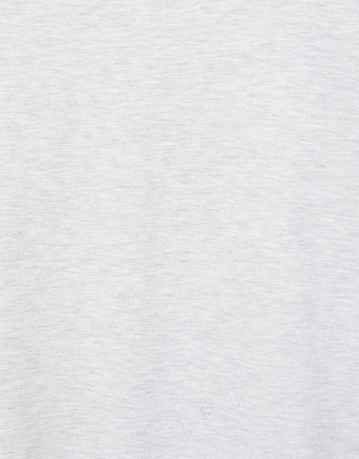 Pull&Bear t-shirt à manches longues coupe carrée gris chiné, 6 de 7