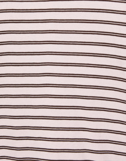 Pull&Bear t-shirt à manches longues coupe carrée marron, 7 de 7