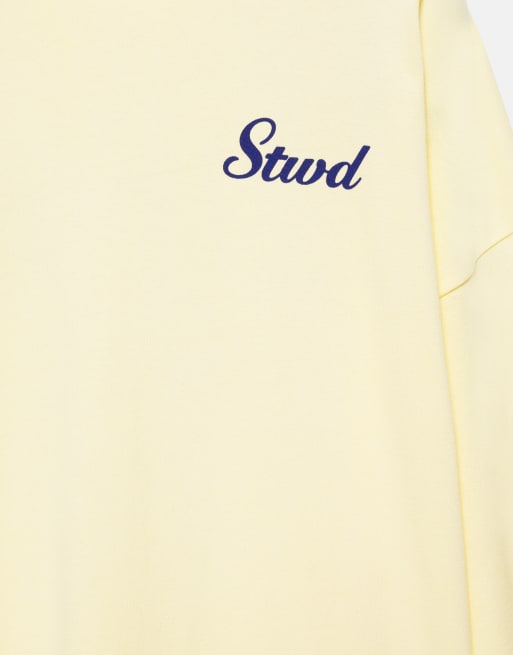 Pull&Bear t-shirt à manches longues jaune, 7 de 7