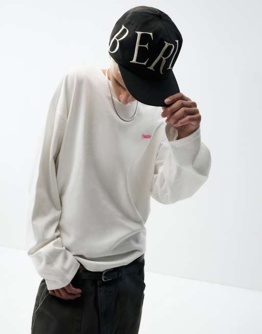 Pull&Bear t-shirt à manches longues Stwd écru, 3 de 7