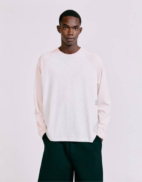 Pull&Bear t-shirt à manches raglan rose - view 1