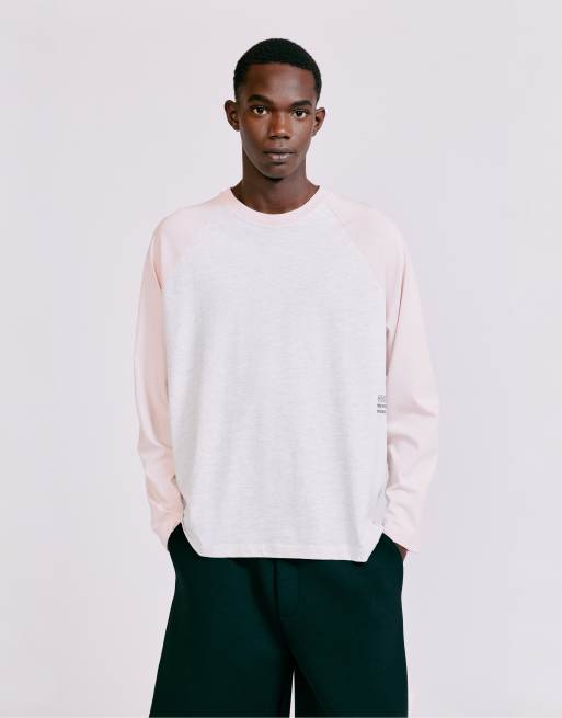 Pull&Bear t-shirt à manches raglan rose, 2 de 7