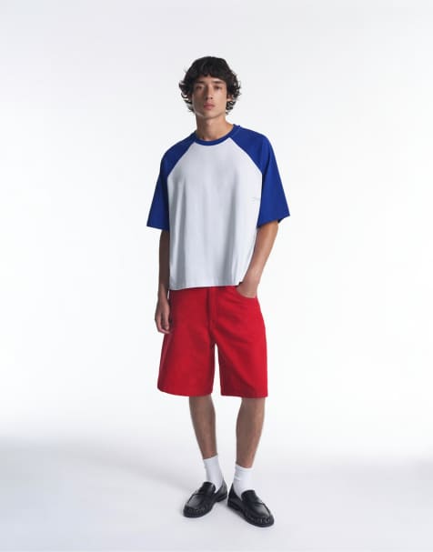 Pull&Bear T-shirt à manches raglan Stwd bleu foncé - view 1