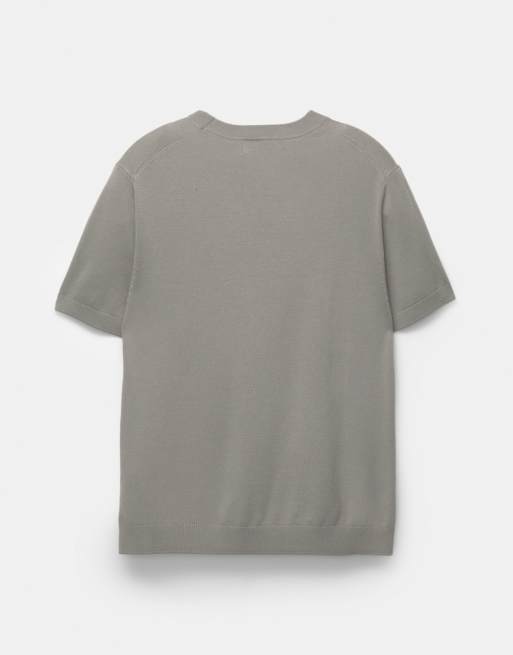 Pull&Bear T-shirt a maniche corte in maglia verde blu ASOS