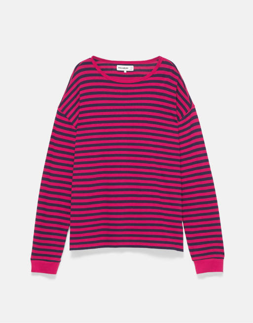 Pull&Bear - T-shirt a maniche lunghe a righe, 6 di 7