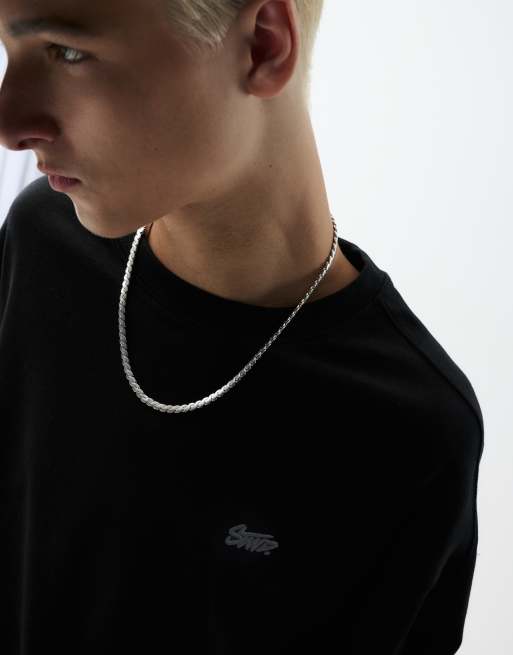 Pull&Bear T-shirt a maniche lunghe nera, 3 di 7