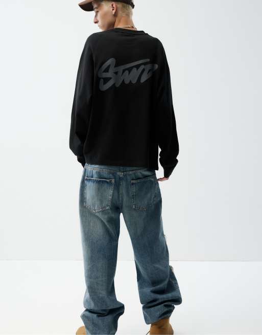 Pull&Bear T-shirt a maniche lunghe nera, 5 di 7
