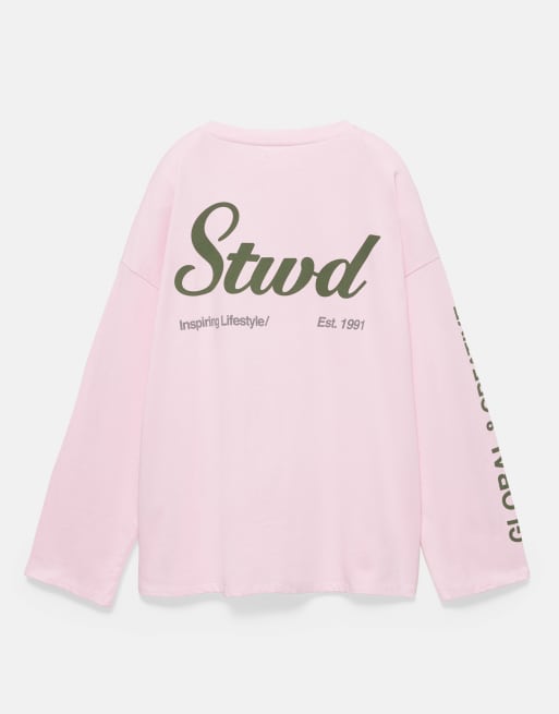 Pull&Bear T-shirt a maniche lunghe stwd multicolore, 7 di 7