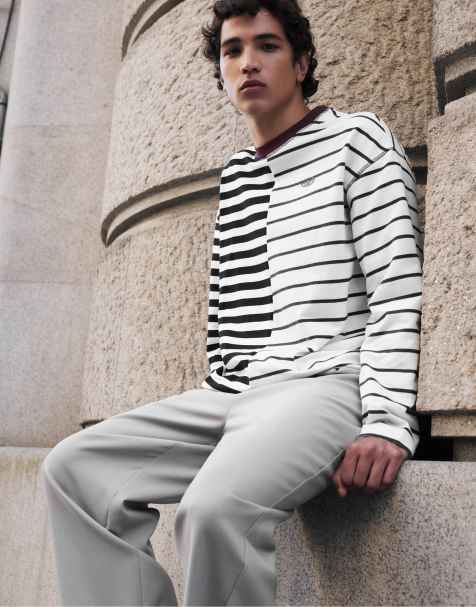 Pull&Bear T-shirt a righe vestibilità comoda - view 1