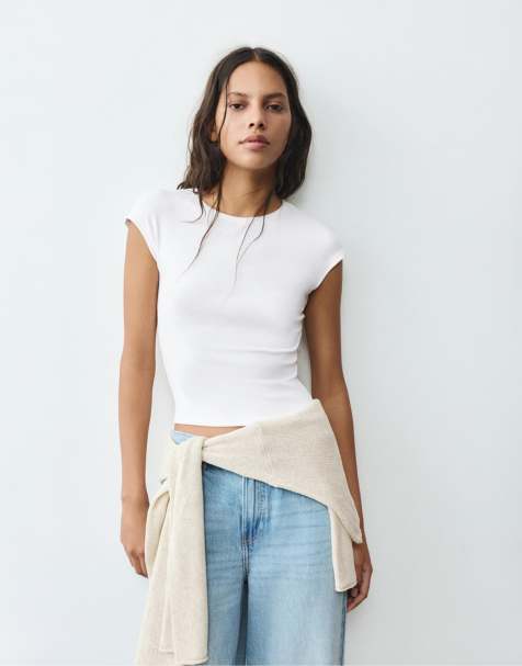 Pull&Bear - T-shirt aderente bianca - view 1