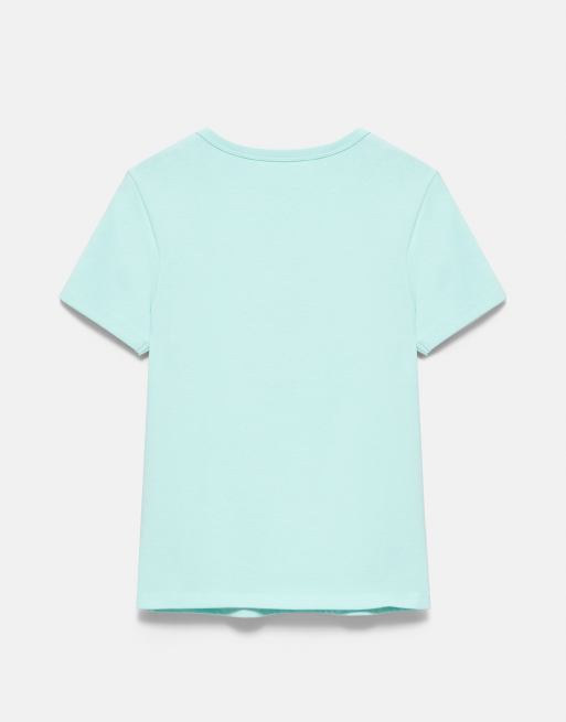 Pull&Bear - T-shirt ajusté à manches courtes - Bleu ciel, 7 de 7
