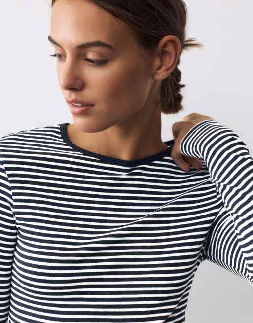 Pull&Bear t-shirt ajusté à manches longues à rayures, 3 de 7