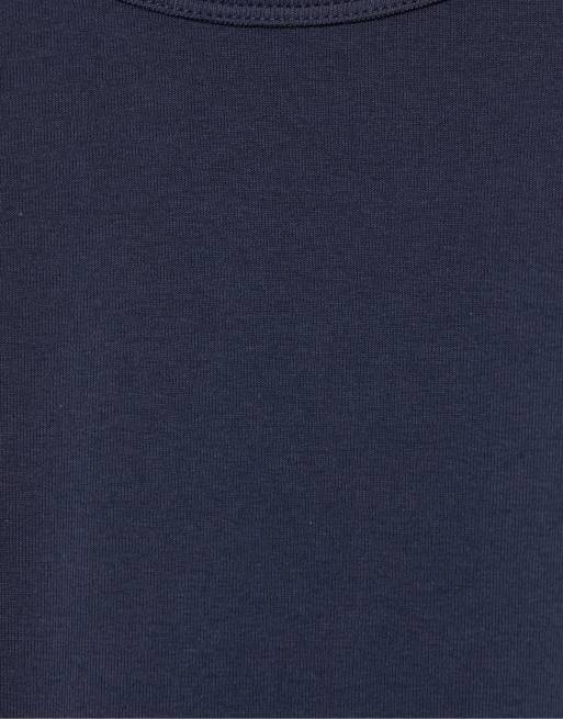 Pull&Bear - T-shirt ajusté à manches longues - Bleu marine, 6 de 7