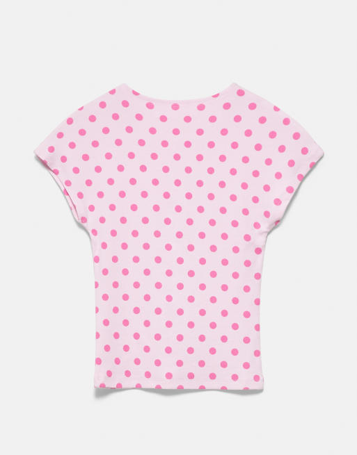 Pull&Bear t-shirt ajusté à manches longues rose poudré, 7 de 7