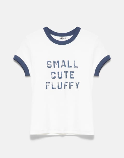 Pull&Bear - T-shirt ajusté à motif Lilo et Stitch - Blanc, 7 de 7