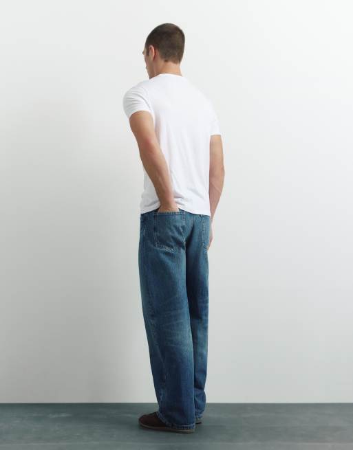 Pull&Bear - T-shirt attillata basic bianca, 2 di 7
