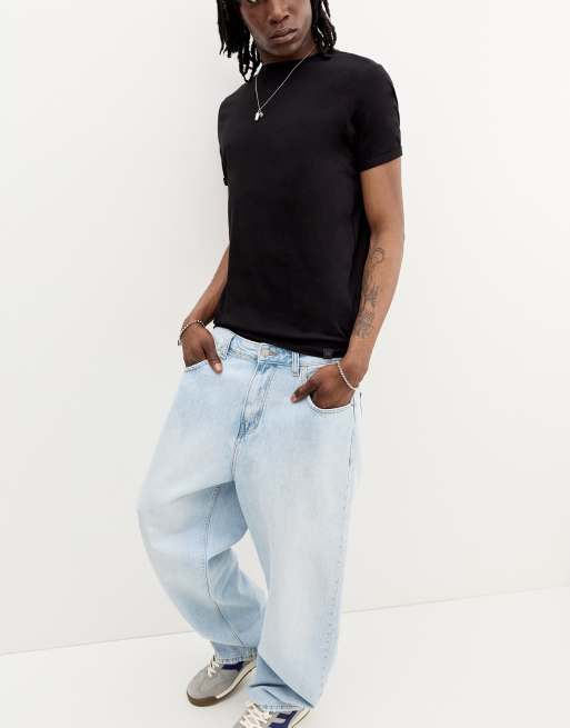 Pull&Bear - T-shirt attillata basic nera, 5 di 7