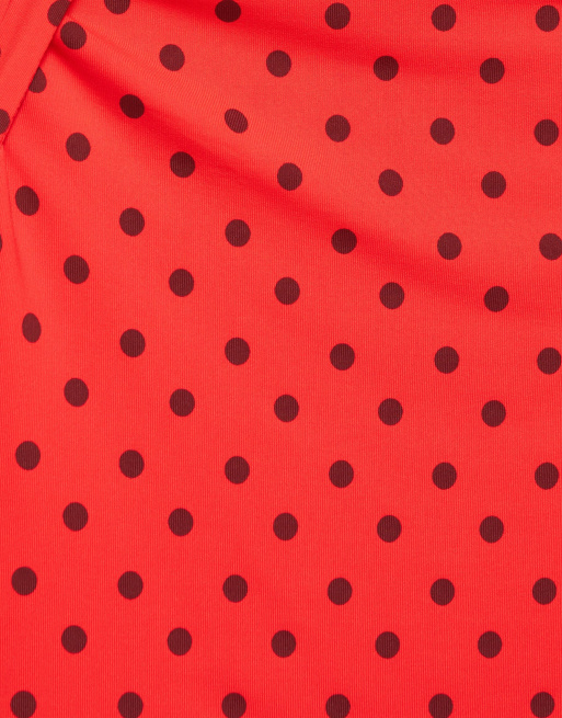 Pull&Bear - T-shirt avec encolure nouée - Rouge, 6 de 7