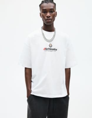 Pull&Bear - T-shirt avec imprimé STWD au dos - Blanc - view 1