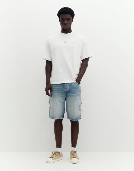 Pull&Bear - T-shirt avec logo STWD style graffiti - Blanc cassé, 4 de 4