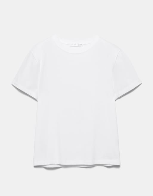 Pull&Bear - T-shirt basic a maniche corte bianca, 5 di 7