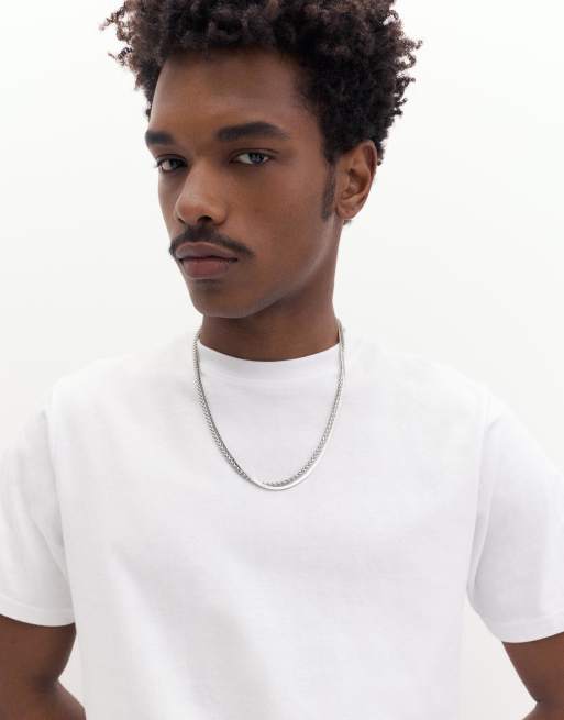 Pull&Bear - T-shirt basic a maniche corte in cotone bianca, 3 di 7
