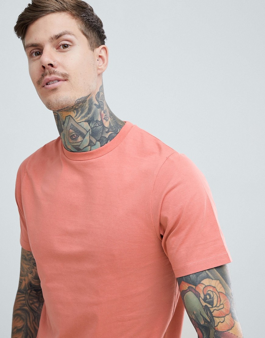 Pull&Bear - T-shirt basic in cotone biologico rosa