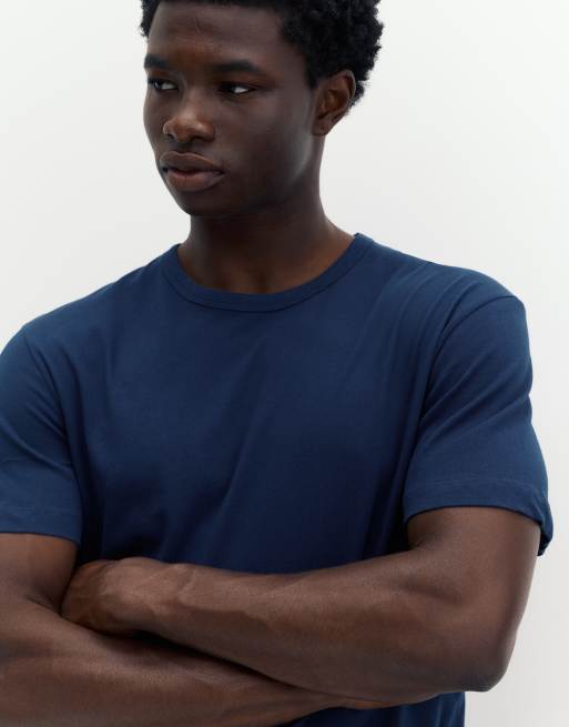 Pull&Bear - T-shirt basique ajusté - Bleu marine, 3 de 7