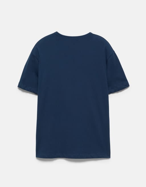 Pull&Bear - T-shirt basique ajusté - Bleu marine, 7 de 7