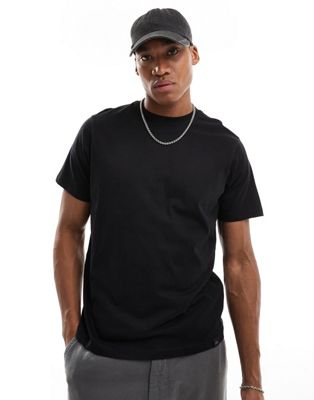 Pull&Bear basic t-shirt in black  - ASOS Price Checker