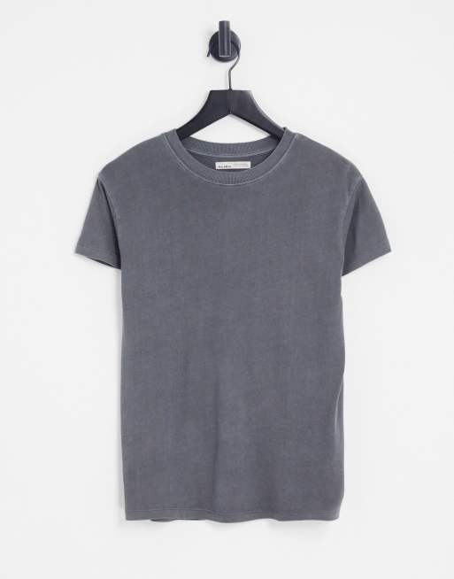 Pull&Bear - T-shirt basique oversize - Noir délavé