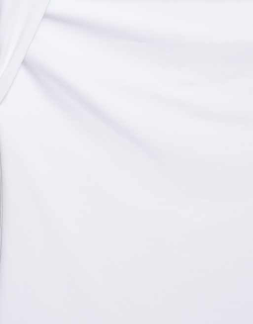 Pull&Bear - T-shirt bianca con scollo annodato, 6 di 7