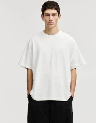 T-shirt coupe carre en tissu doux - Pull & bear - Modalova