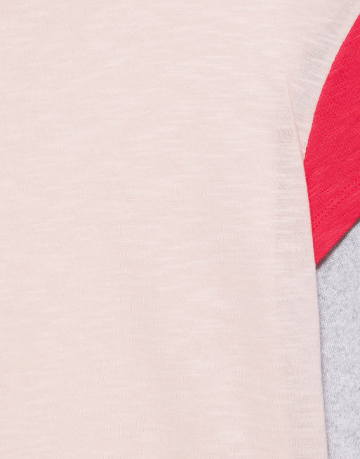 Pull&Bear t-shirt coupe regular à doubles manches rose poudré, 5 de 6