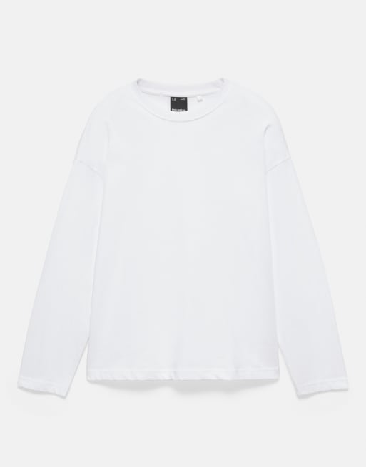 Pull&Bear t-shirt coupe relaxed épaisse blanc, 5 de 7