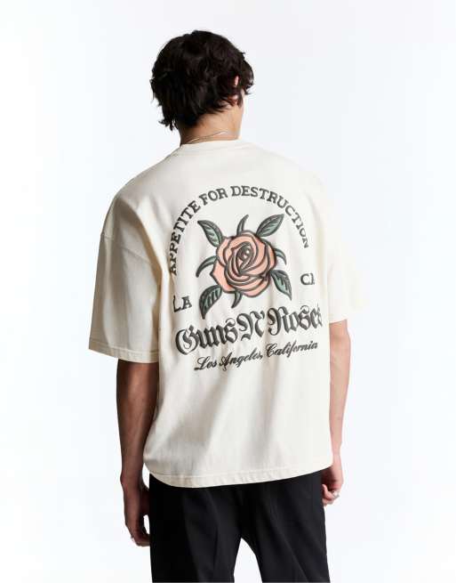 Pull&Bear - T-shirt décontracté Guns n' Roses - Glace, 2 de 4