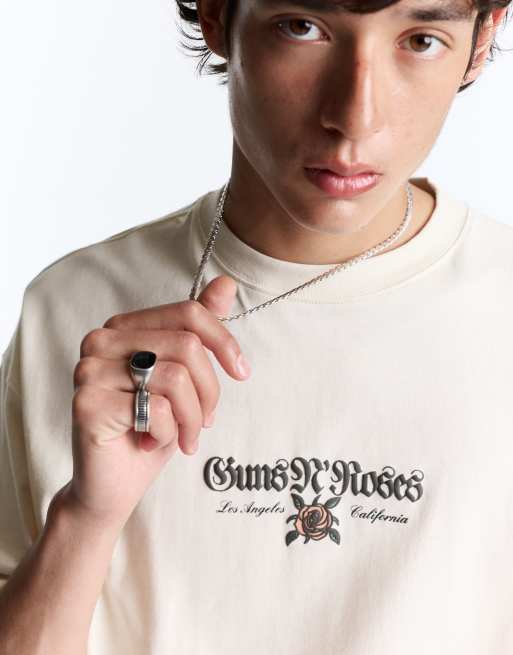 Pull&Bear - T-shirt décontracté Guns n' Roses - Glace, 3 de 4