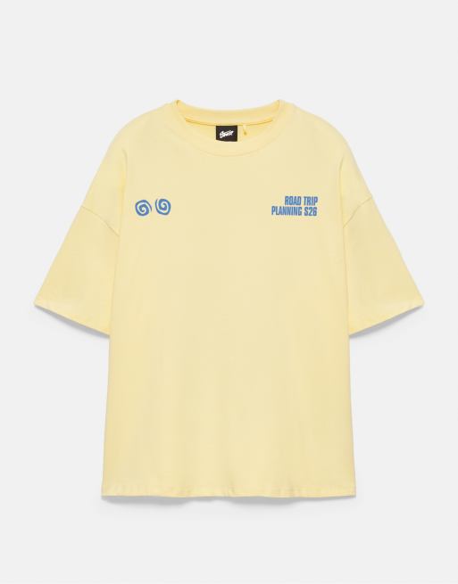 Pull&Bear T-shirt grafica Stwd road trip gialla, 7 di 7